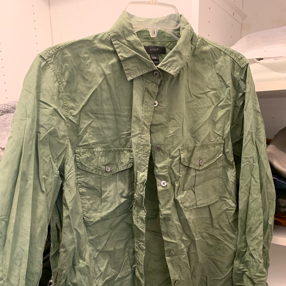Army green shirt